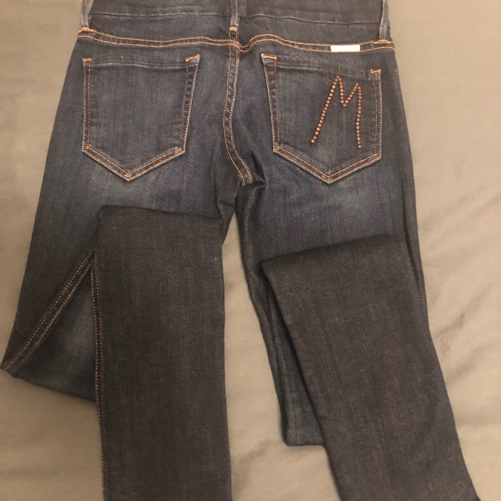 Skinny 61, low rise, dark denim w/ stretch - DONATED